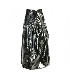 Ladies Long Skirt PVC Shine
